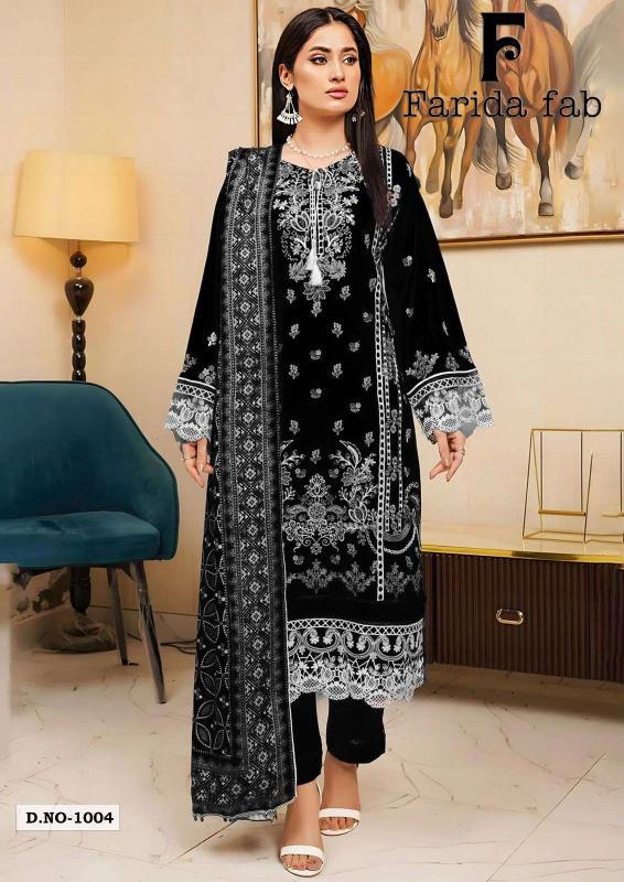 Farida fab black & white wholesale salwar suit market in kolkata 